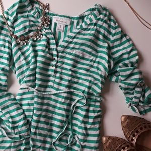 Motherhood Maternity 3/4 sleeve striped blouse